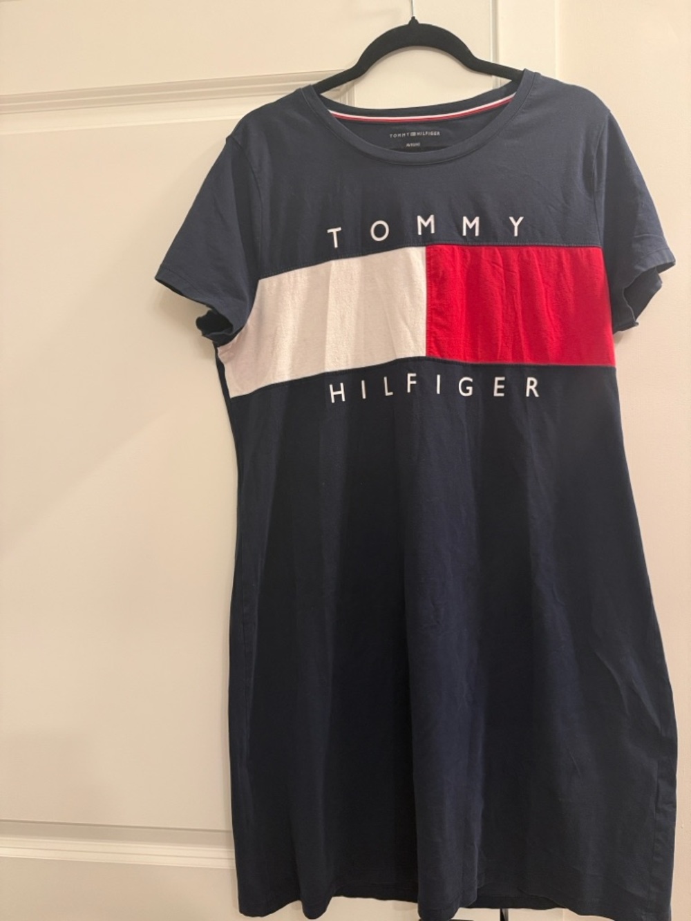 Tommy Hilfiger Navy Blue Dress with Red and White Flag - Picture 2 of 2